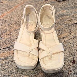 Franco Sarto Women's creamy White Strappy Sandals